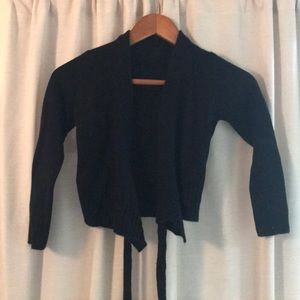 Girls black ballet sweater